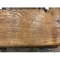 Waschtisch, Eiche, Regal, Brett, Altholz-Stil, Antik geölt, Massivholz,einseitige Baumkante,120x50x4,5cm